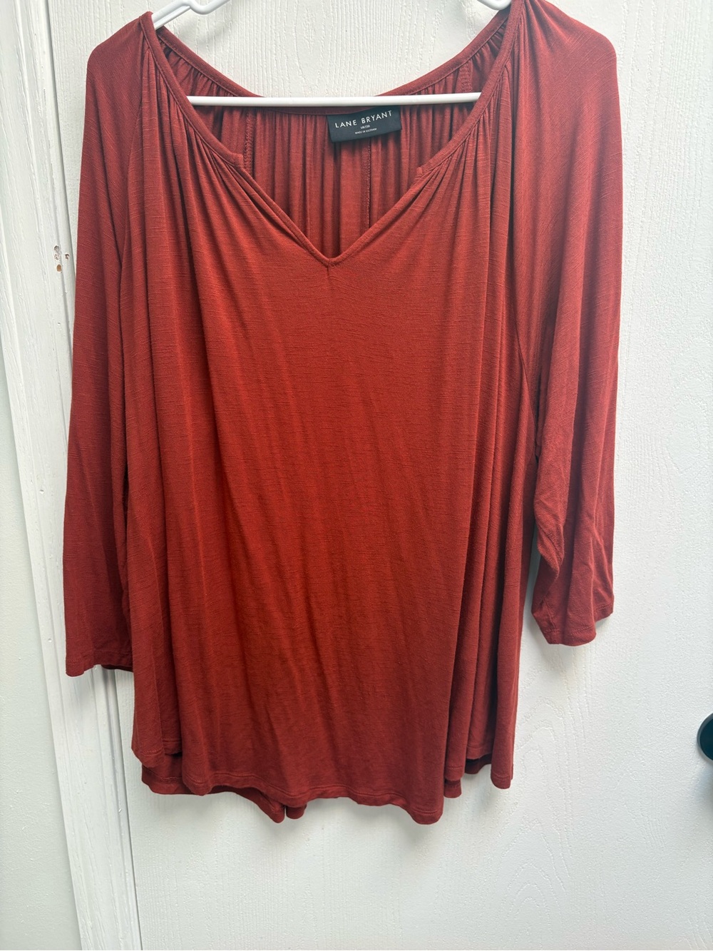 🛑  2/$20 Lane Bryant Rust Orange V-Neck Swing Top